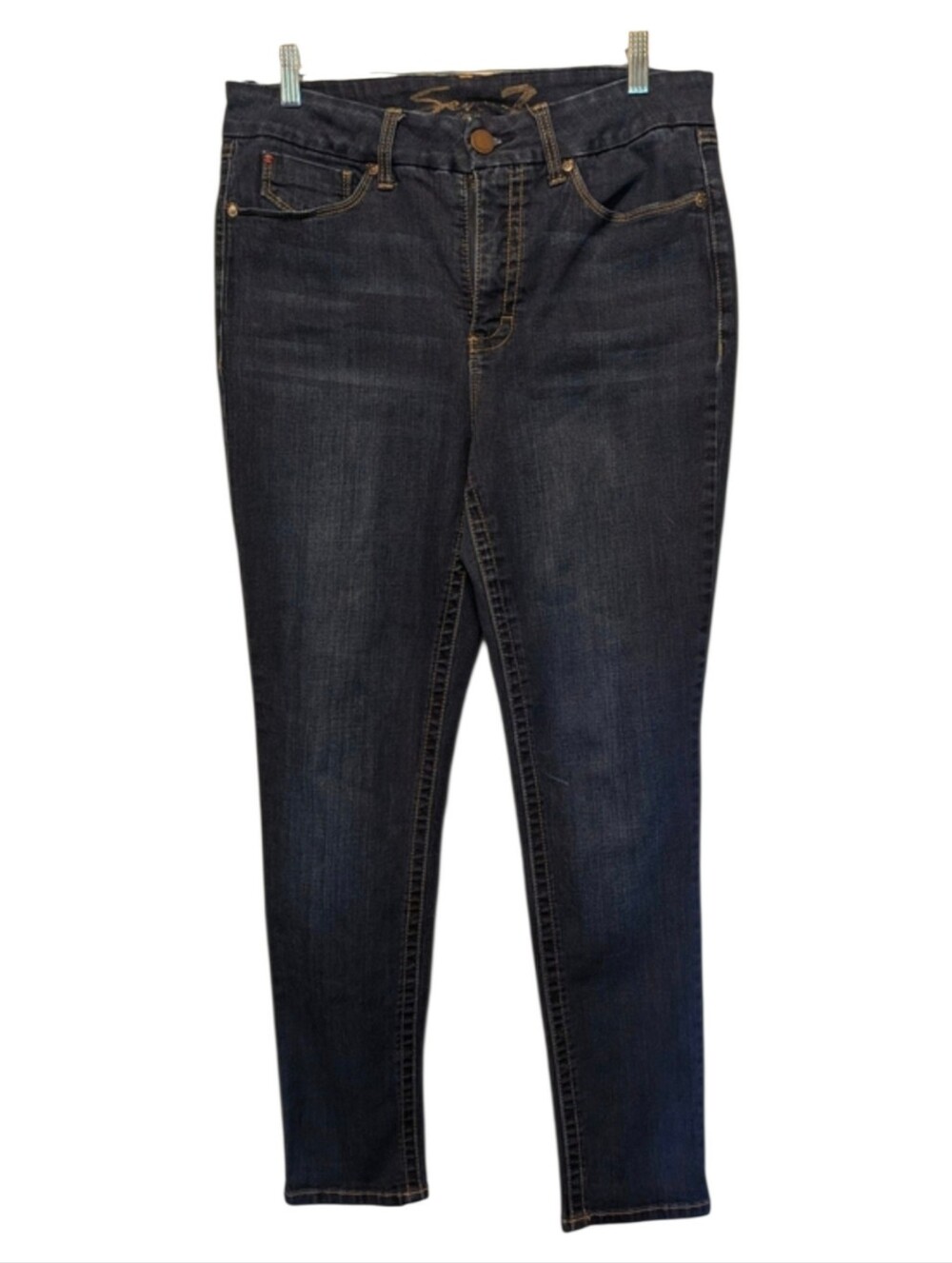 Seven7 Women's Dark Indigo Skinny Jeans 14